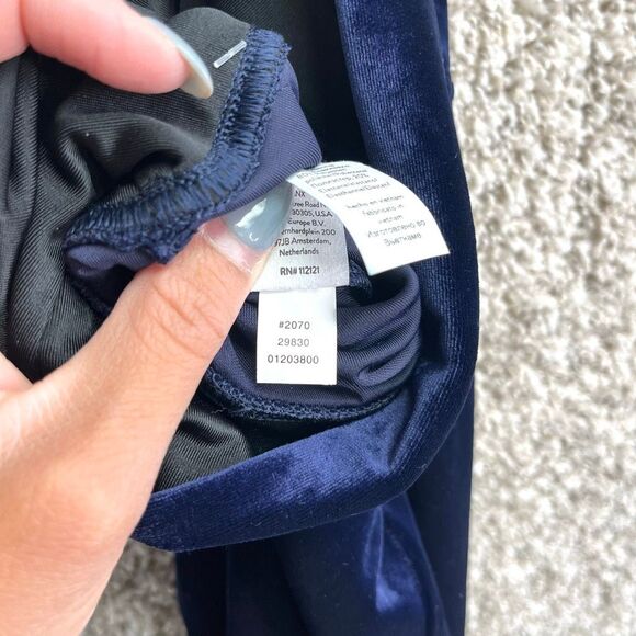 Spanx Leggings Women’s Small Dark Blue Velvet Lapis Night High Waist Pull On NWT - Picture 8 of 9
